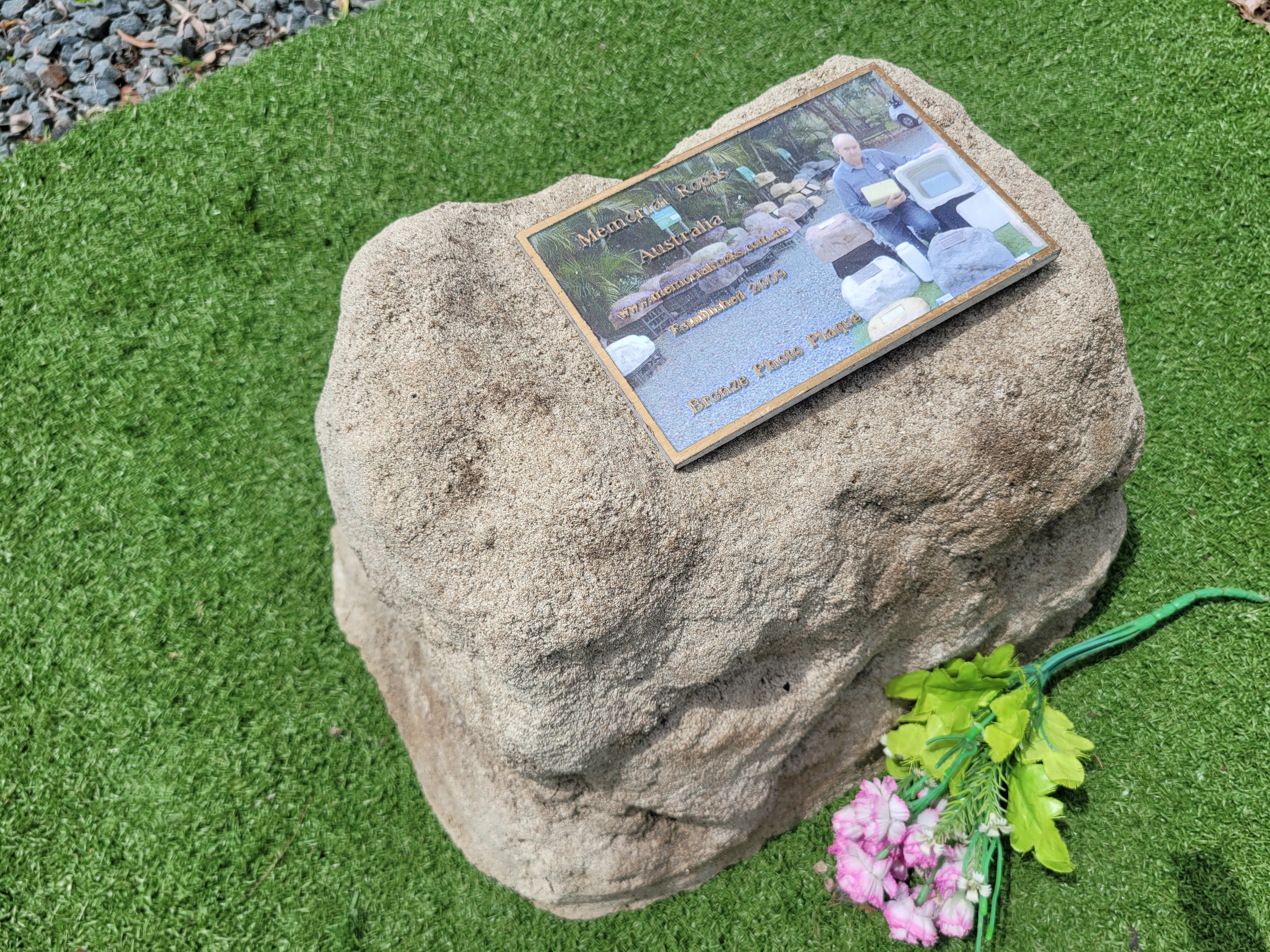 Memorial Rock Urn 1741  Large Natural Riversand
