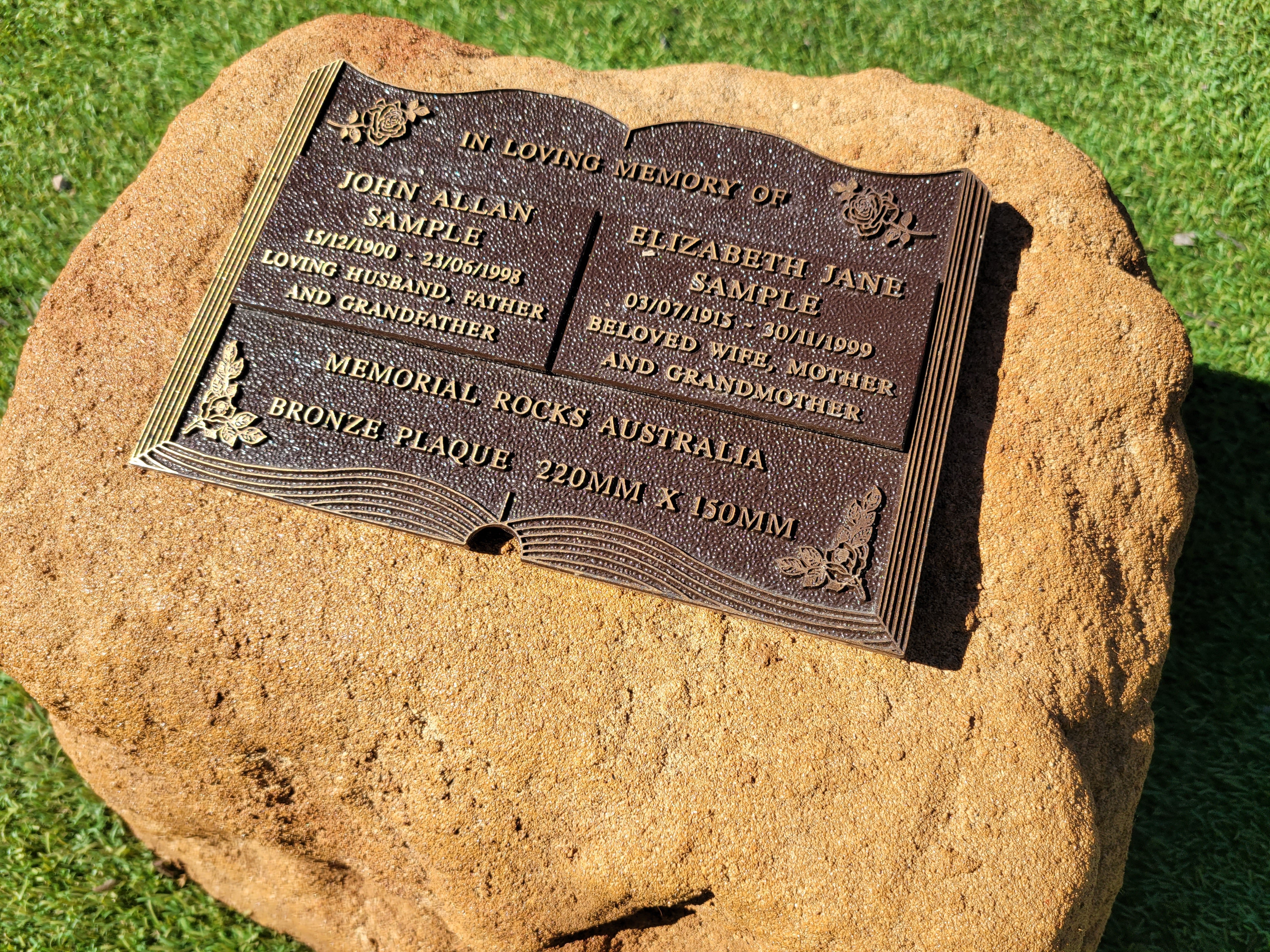 Memorial Rock Urn 1870 Large Double Sandstone