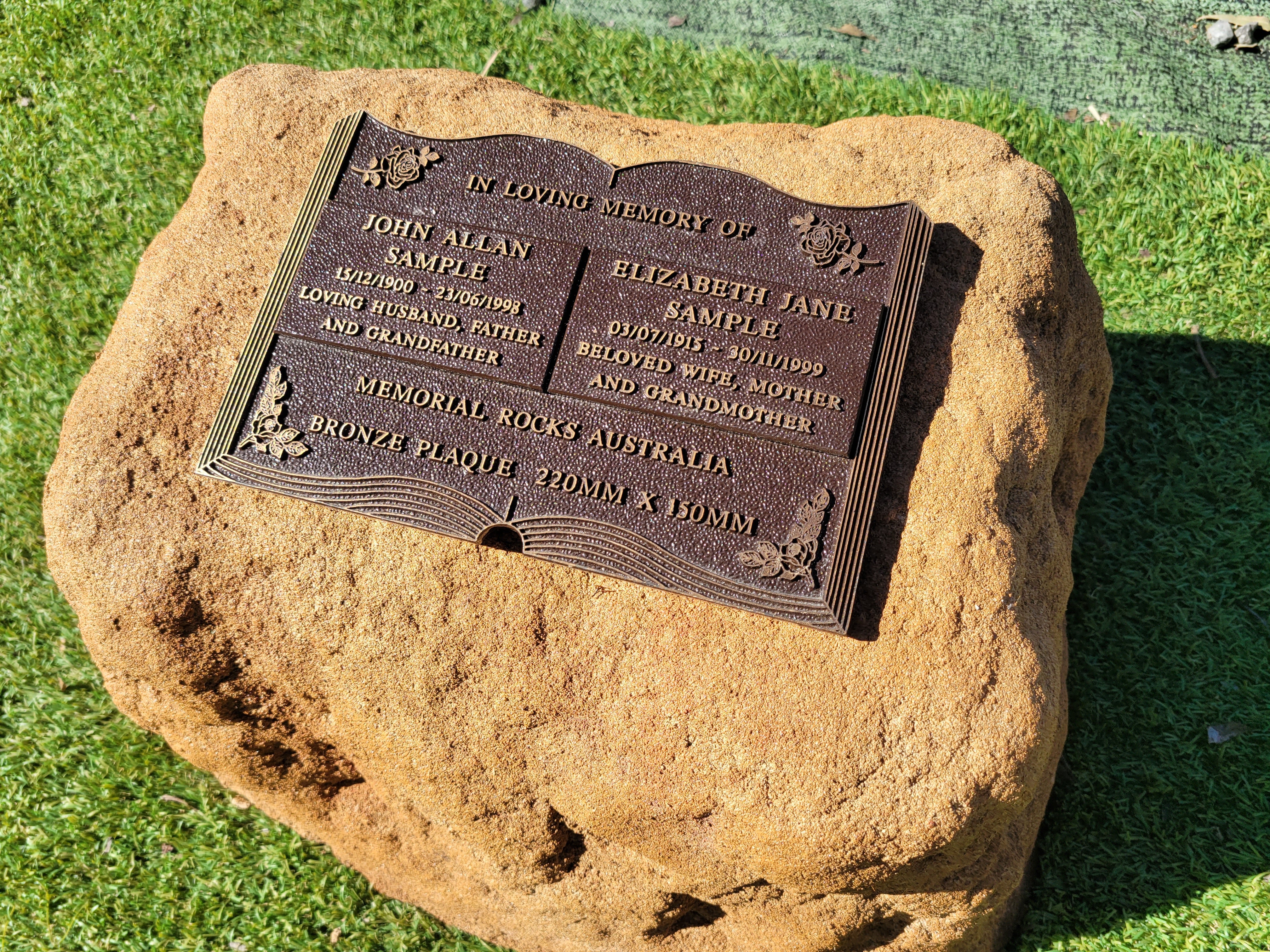 Memorial Rock Urn 1871 Large Double Sandstone