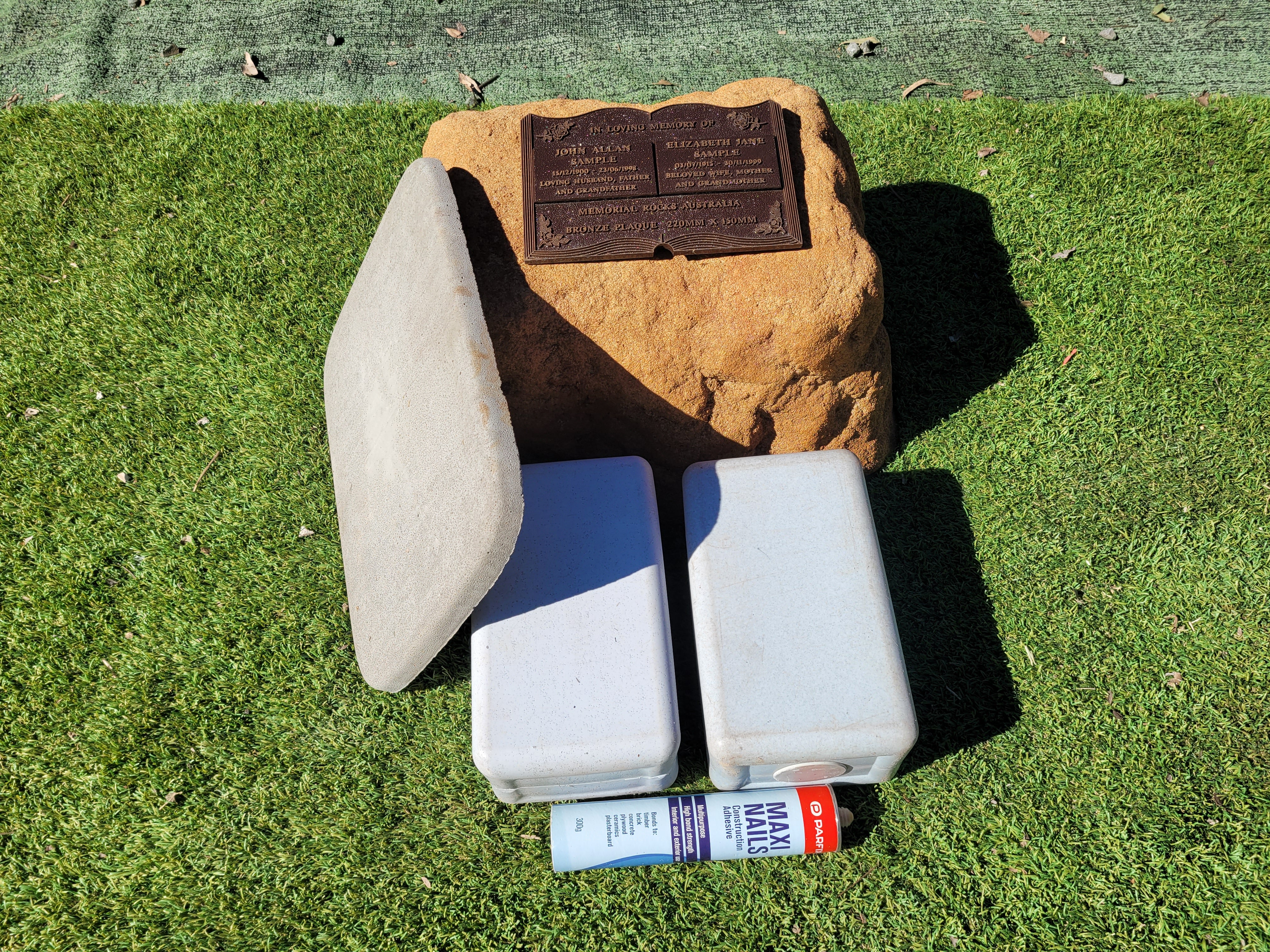 Memorial Rock Urn 1871 Large Double Sandstone