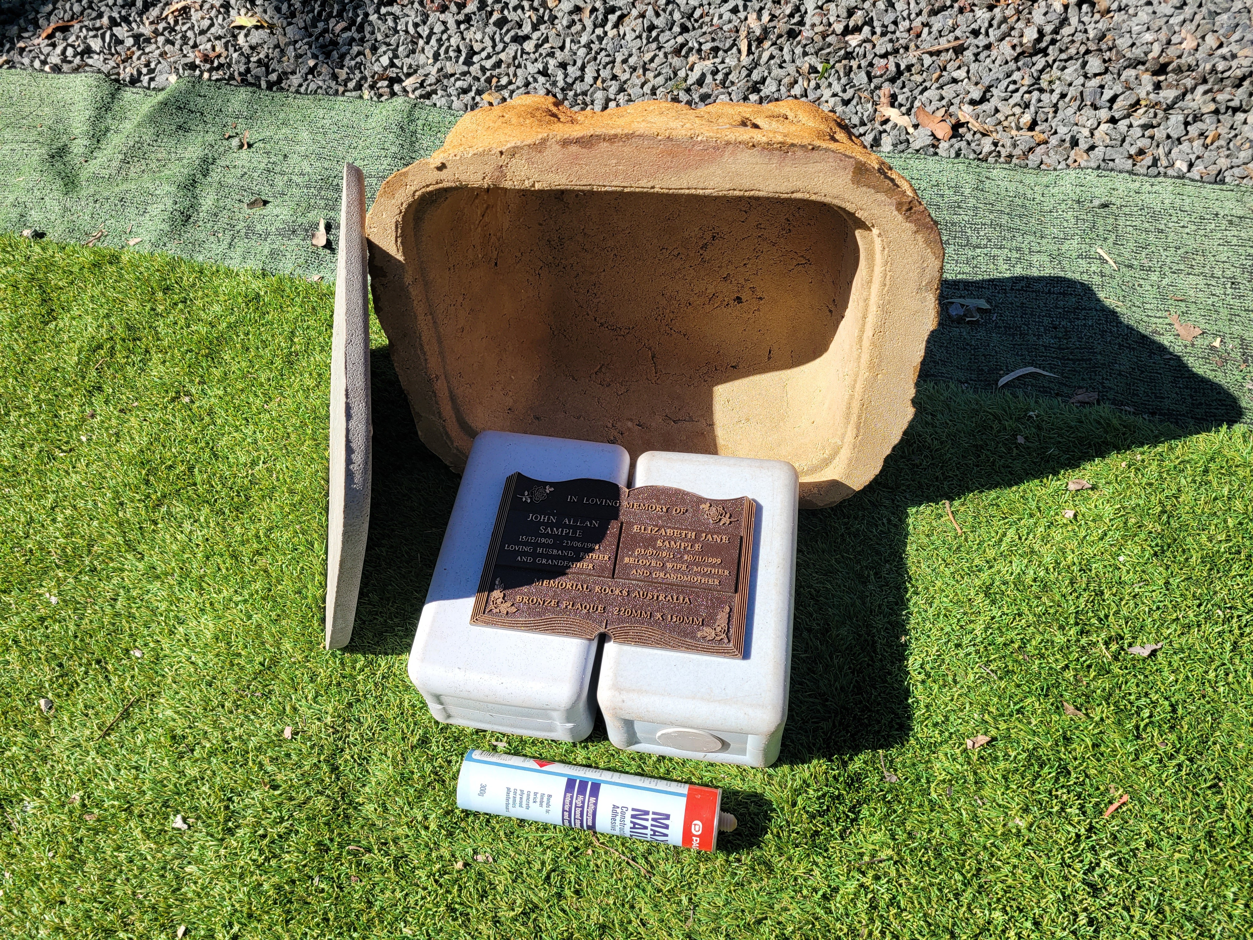 Memorial Rock Urn 1871 Large Double Sandstone