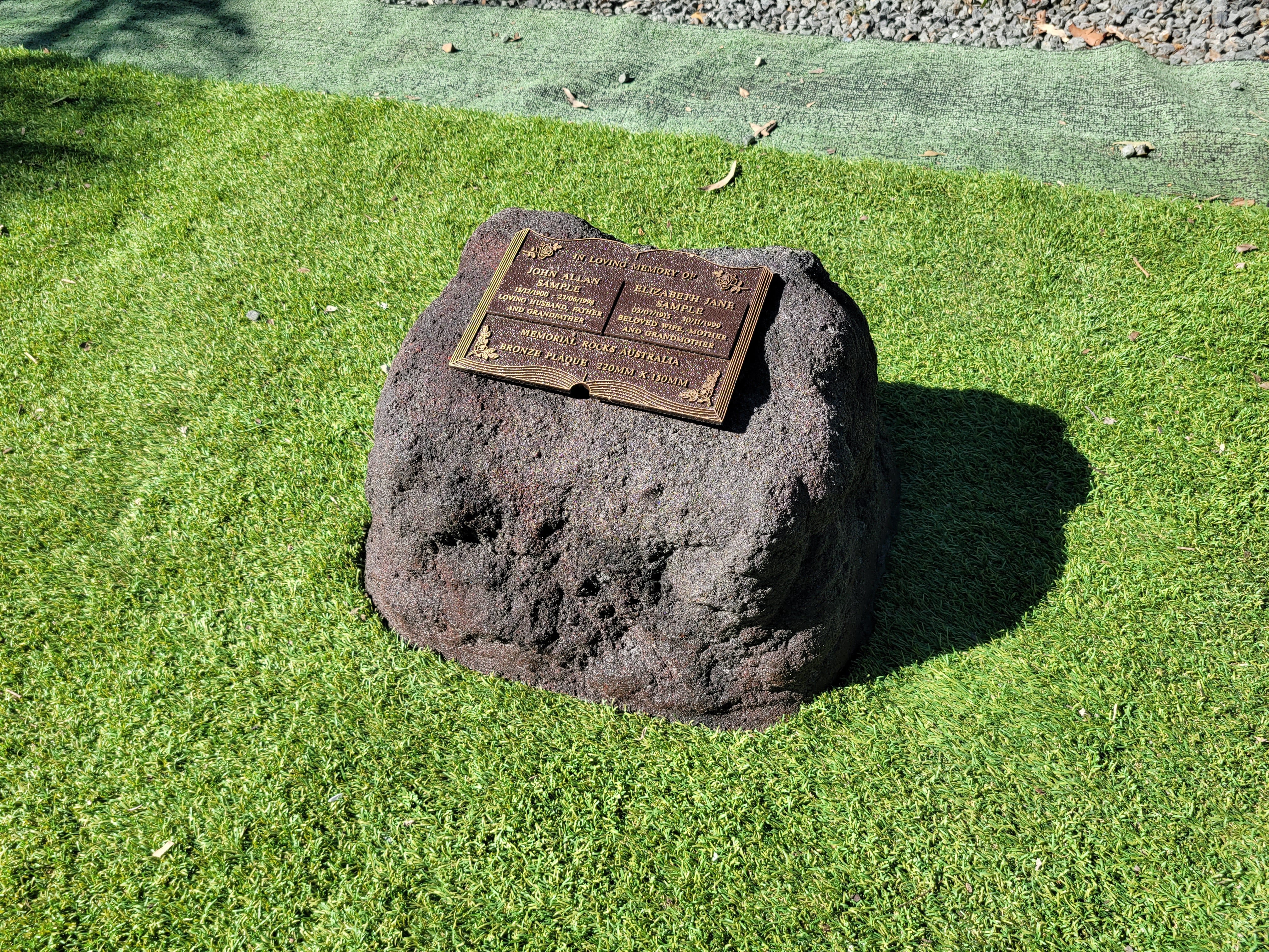 Memorial Rock Urn 1872 Large Double Charcoal/ Black