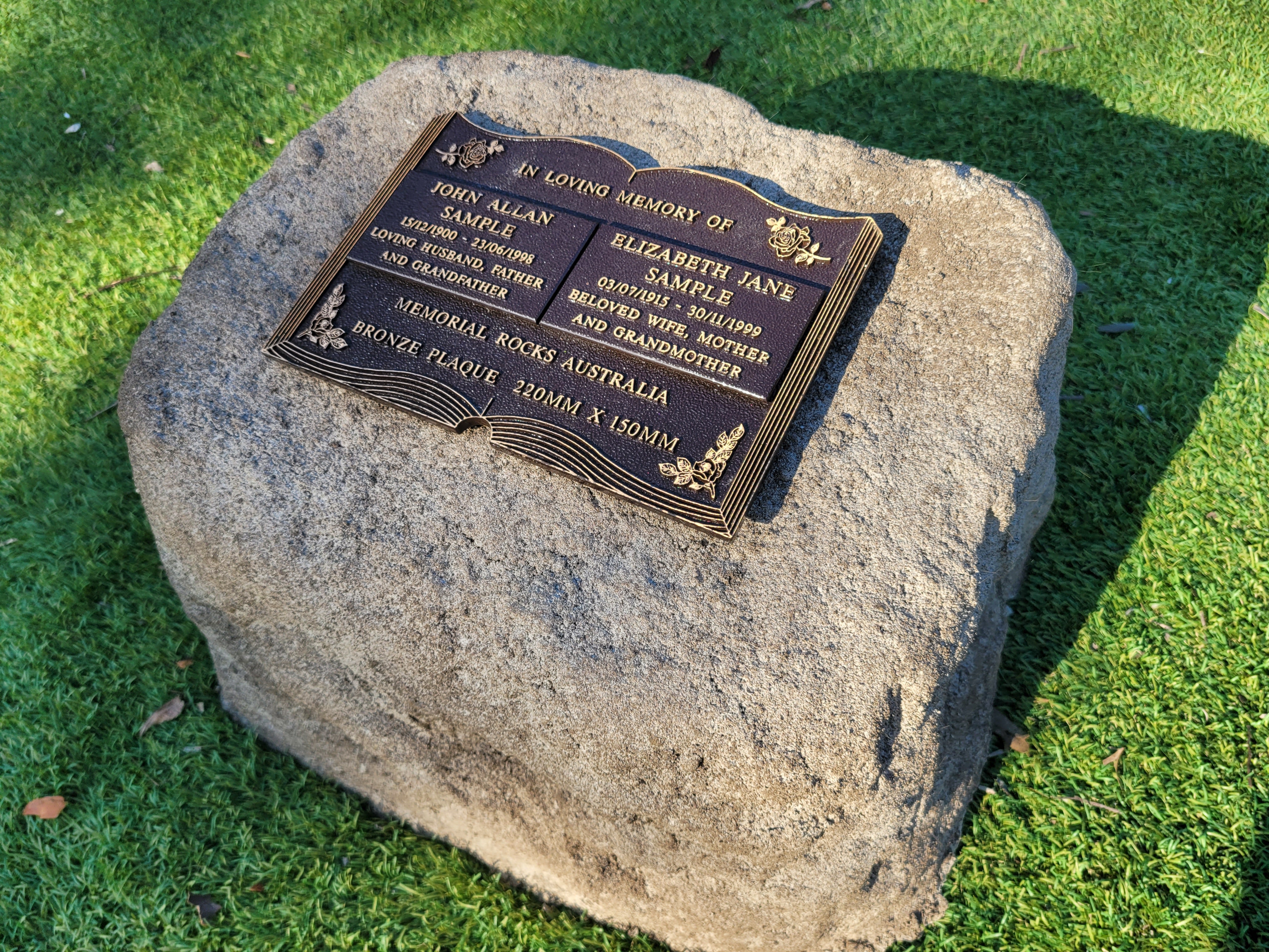 Memorial Rock Urn 1908 Large Double Natural Riversand