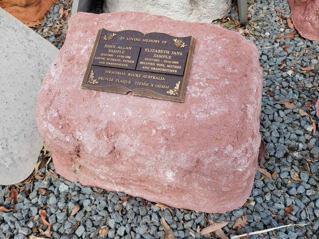Memorial Rock Urn 1918 Extra-Large  Pink / Red
