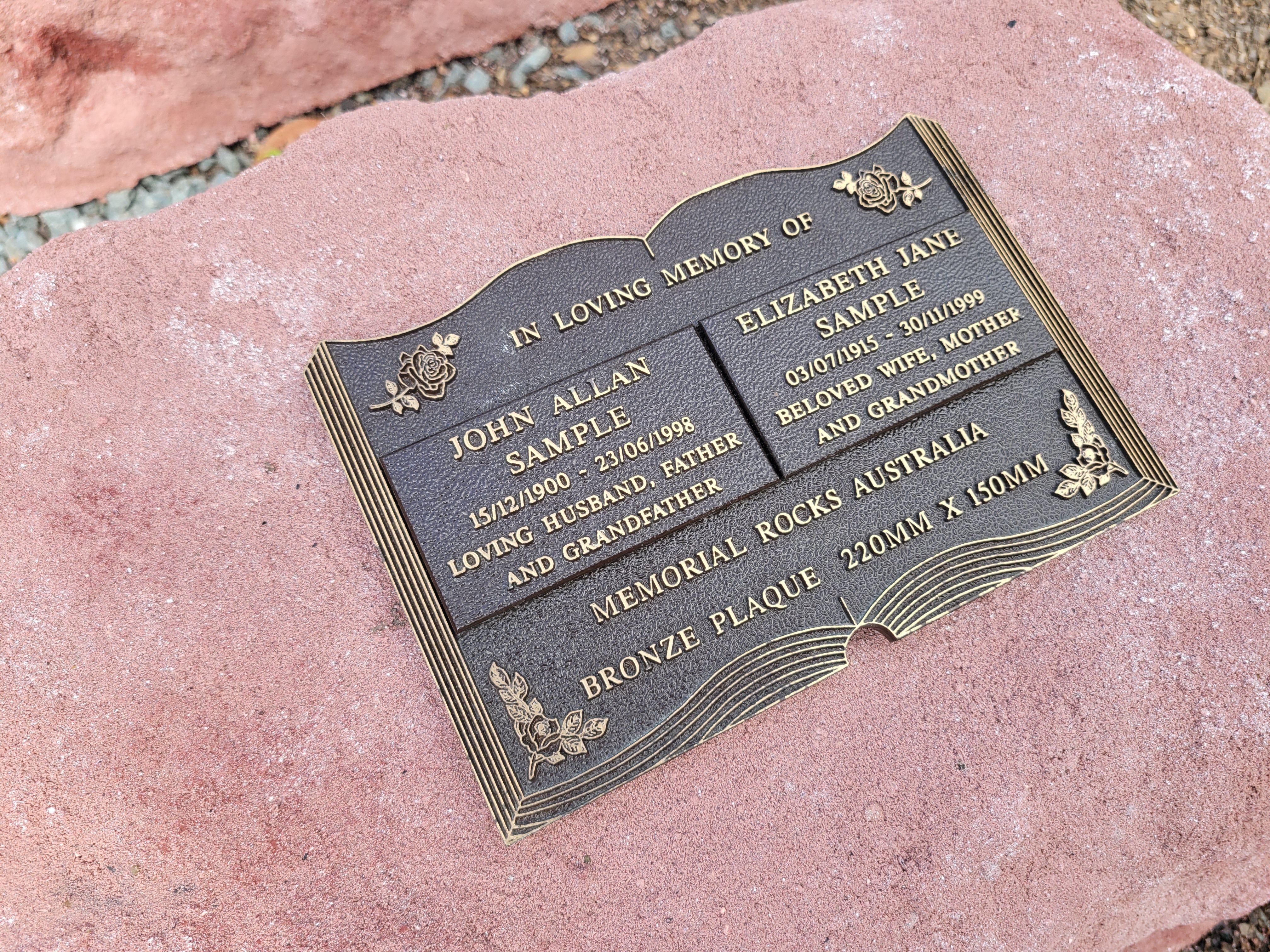 Memorial Rock Urn 1919 Extra-Large  Pink / Red