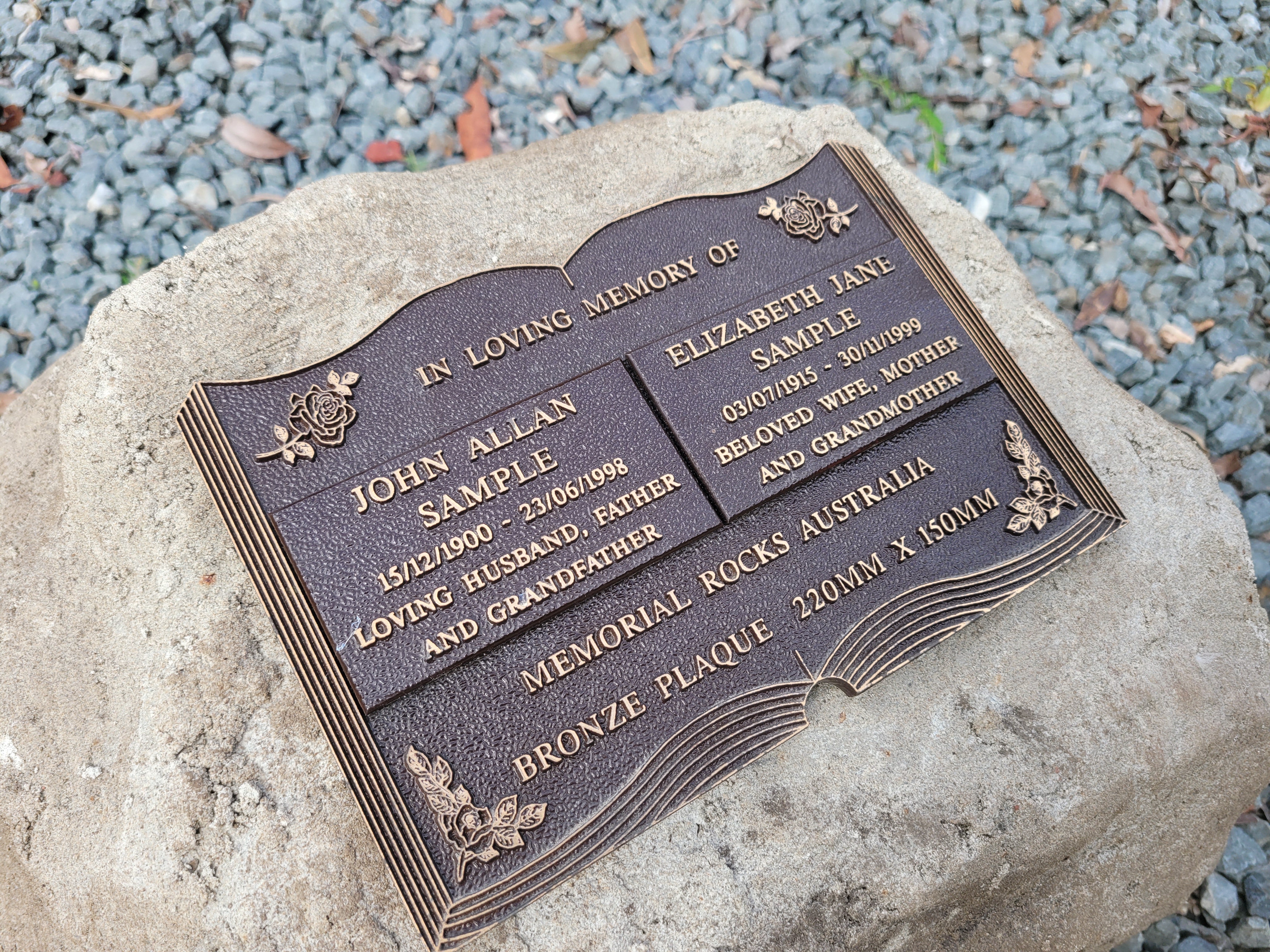 Memorial Rock Urn 2061 Large Double Natural Riversand