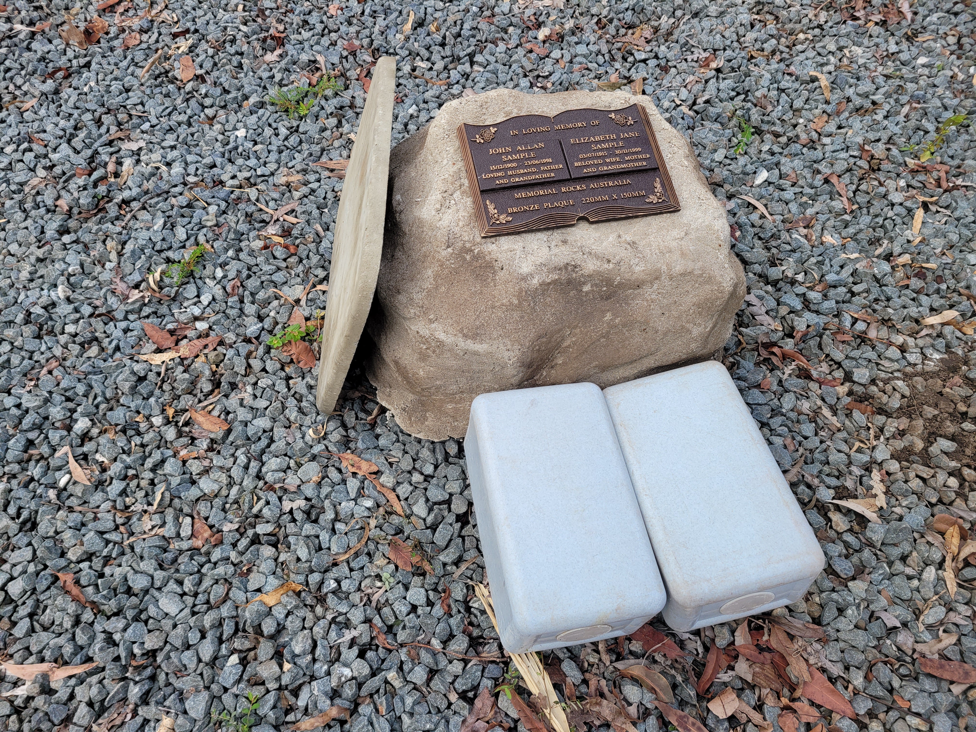 Memorial Rock Urn 2061 Large Double Natural Riversand
