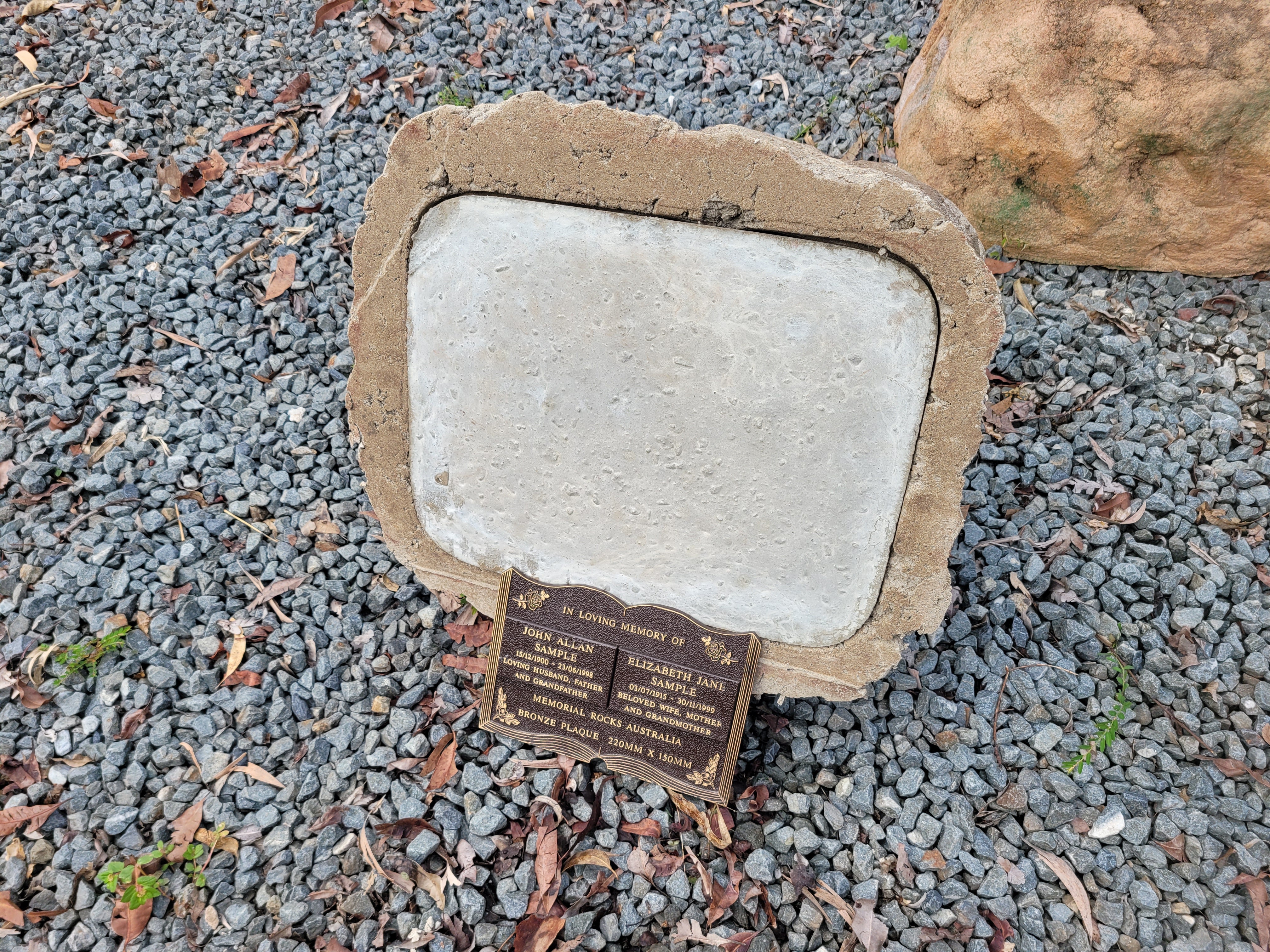 Memorial Rock Urn 2061 Large Double Natural Riversand
