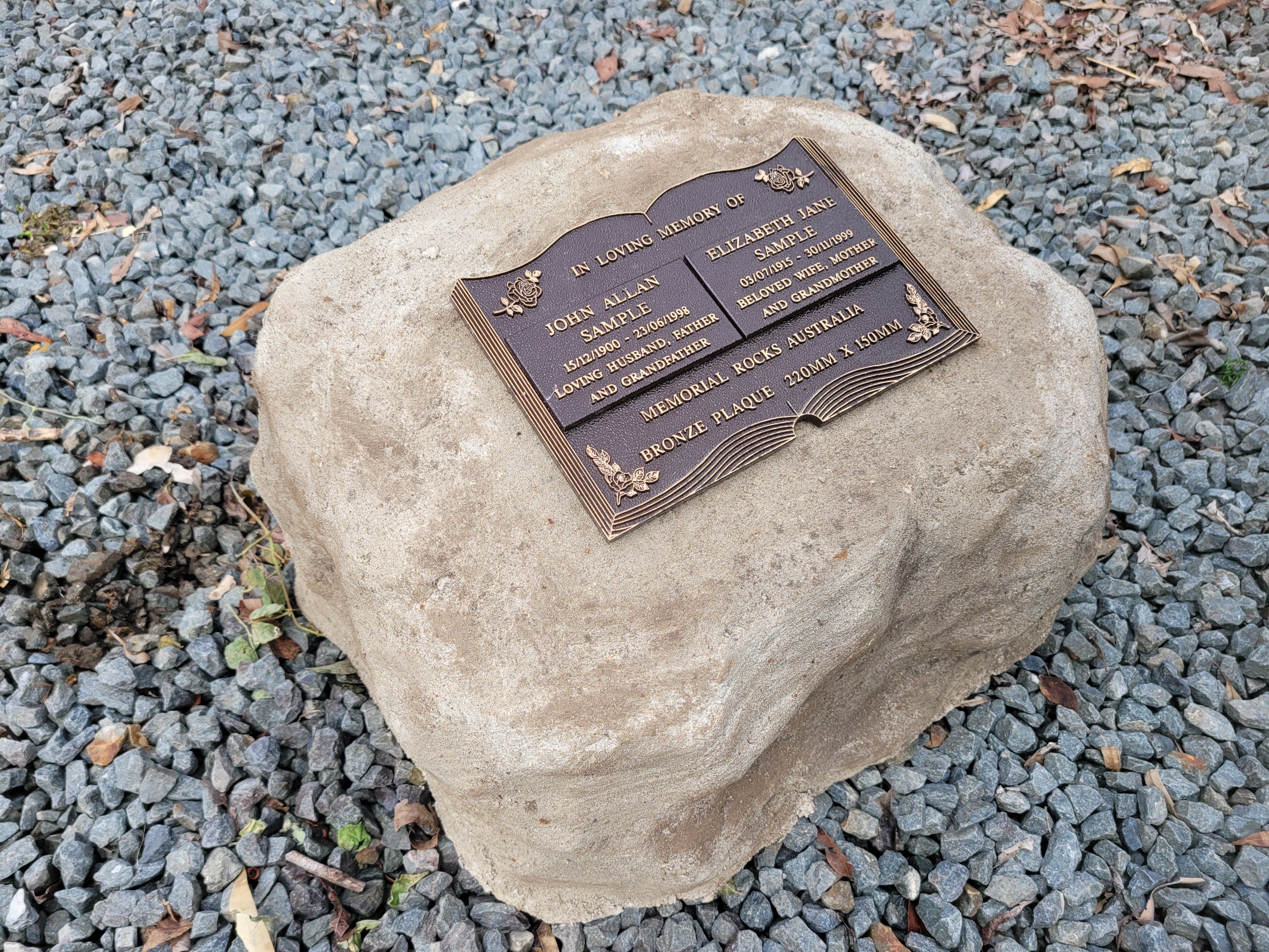 Memorial Rock Urn 2063 Large Double Natural Riversand