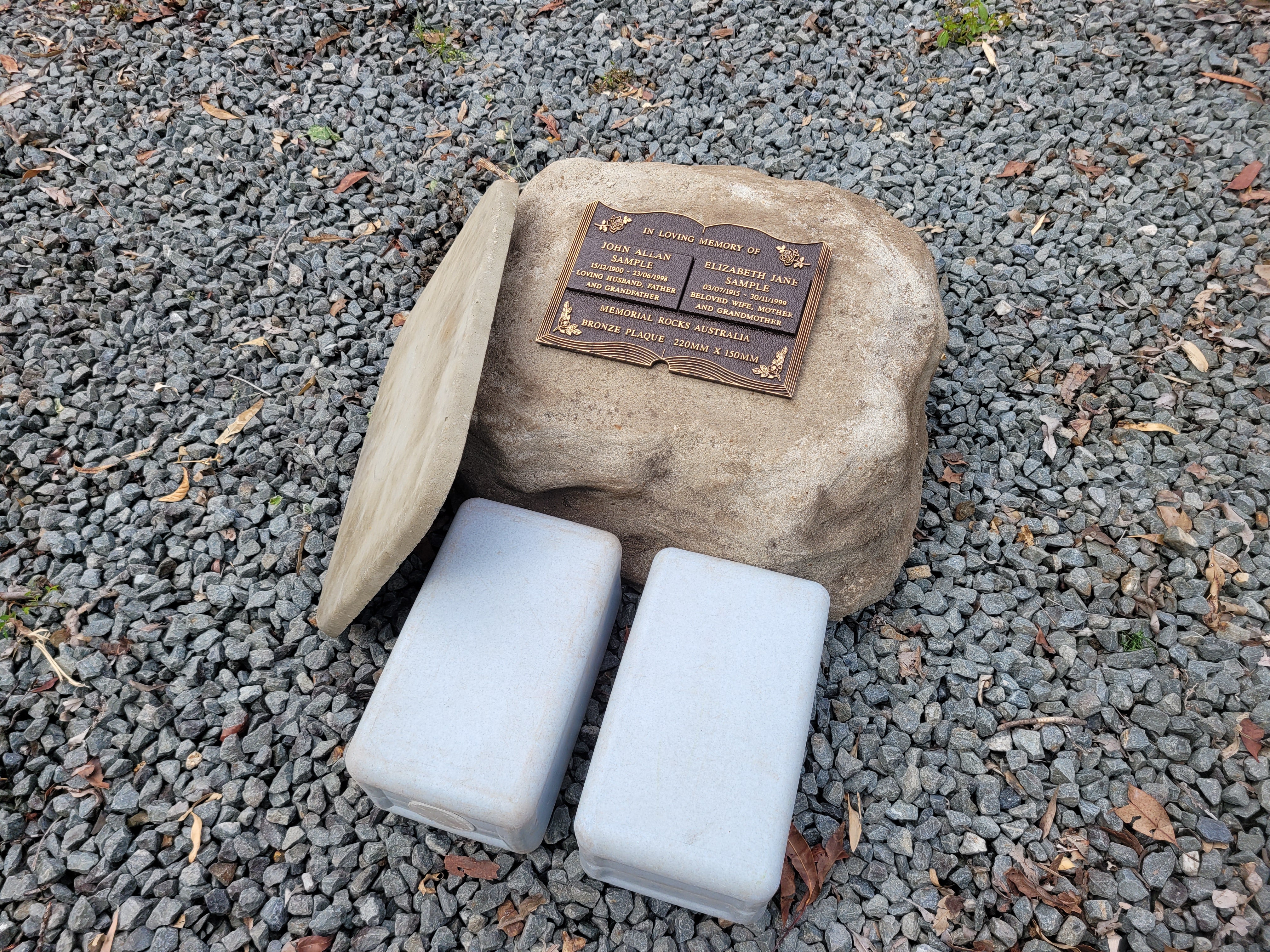 Memorial Rock Urn 2063 Large Double Natural Riversand