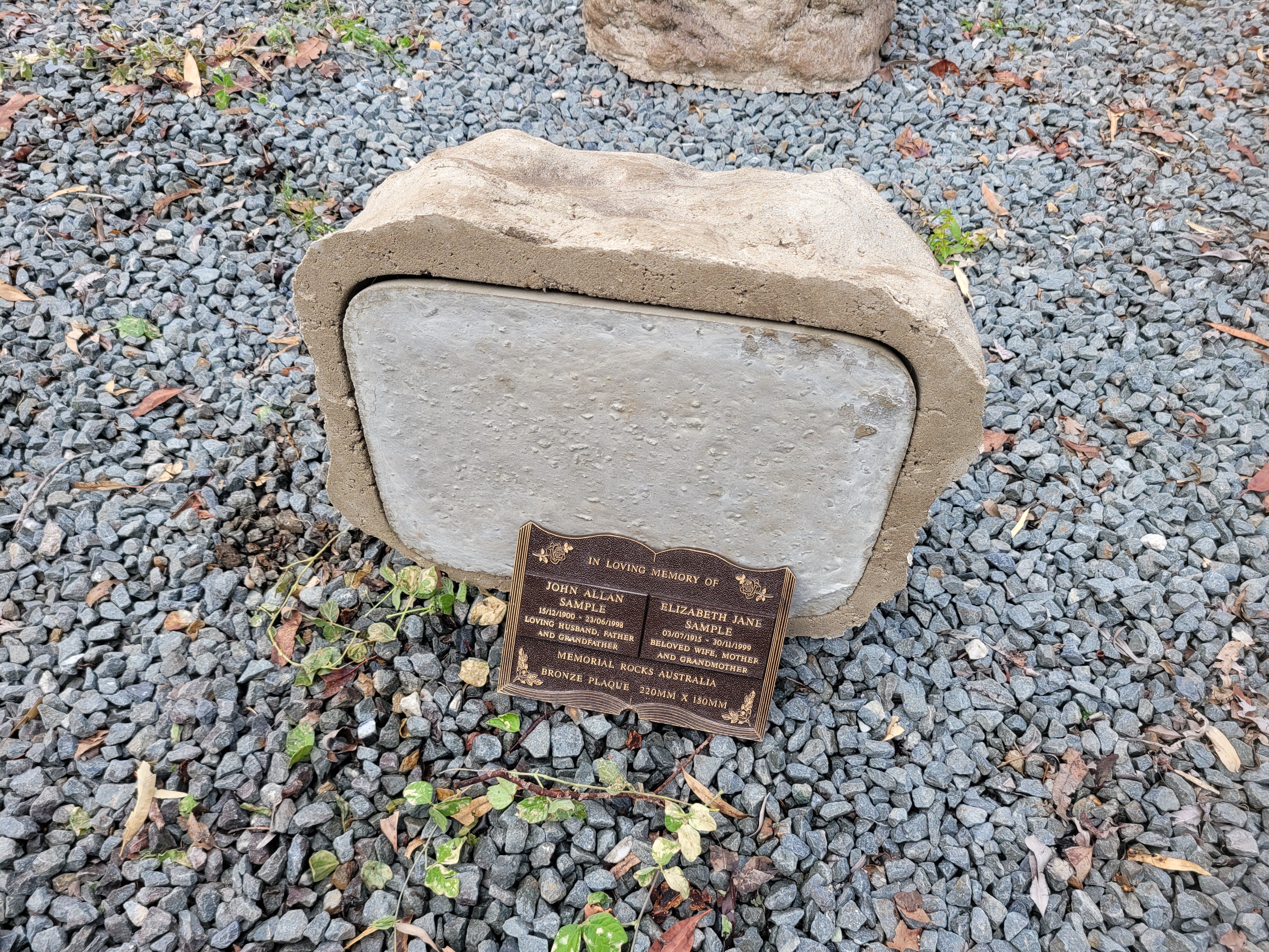Memorial Rock Urn 2063 Large Double Natural Riversand