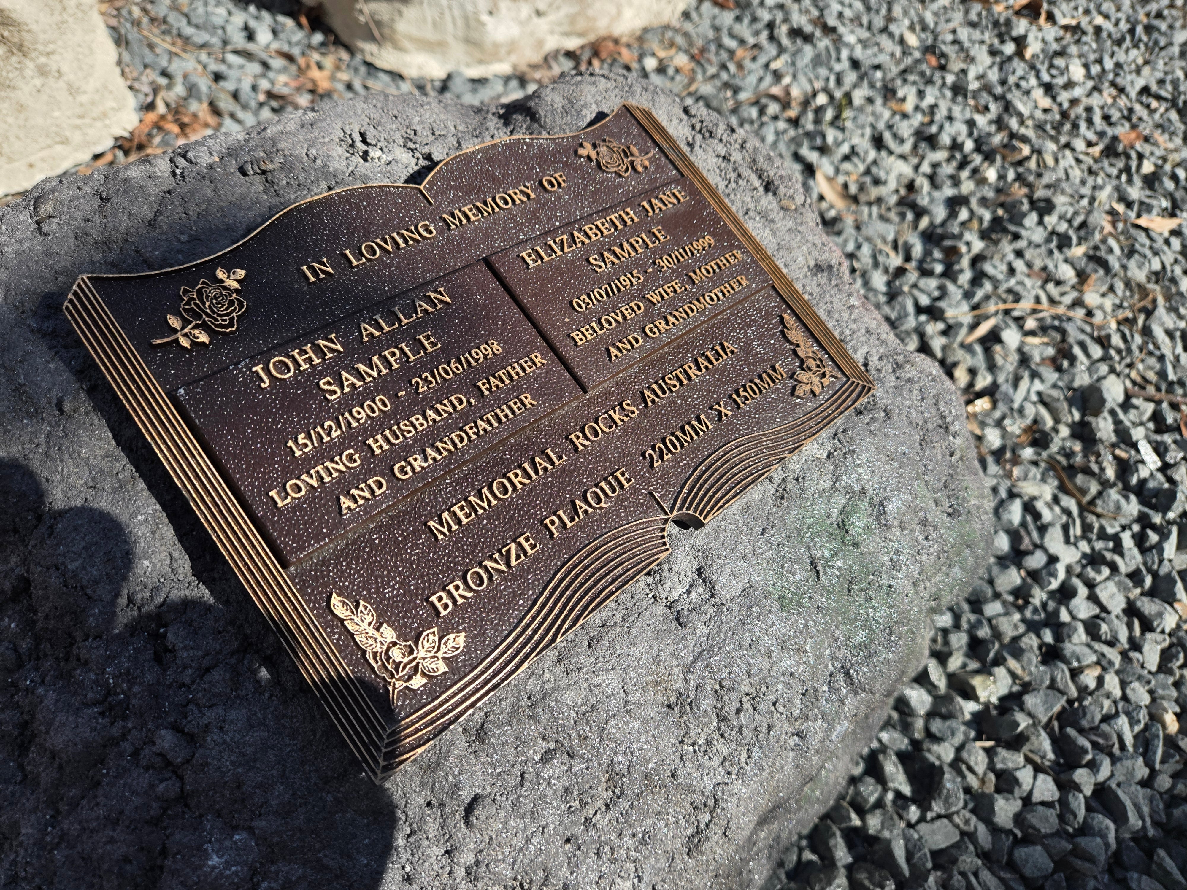 Memorial Rock Urn 2138 Large Double Black