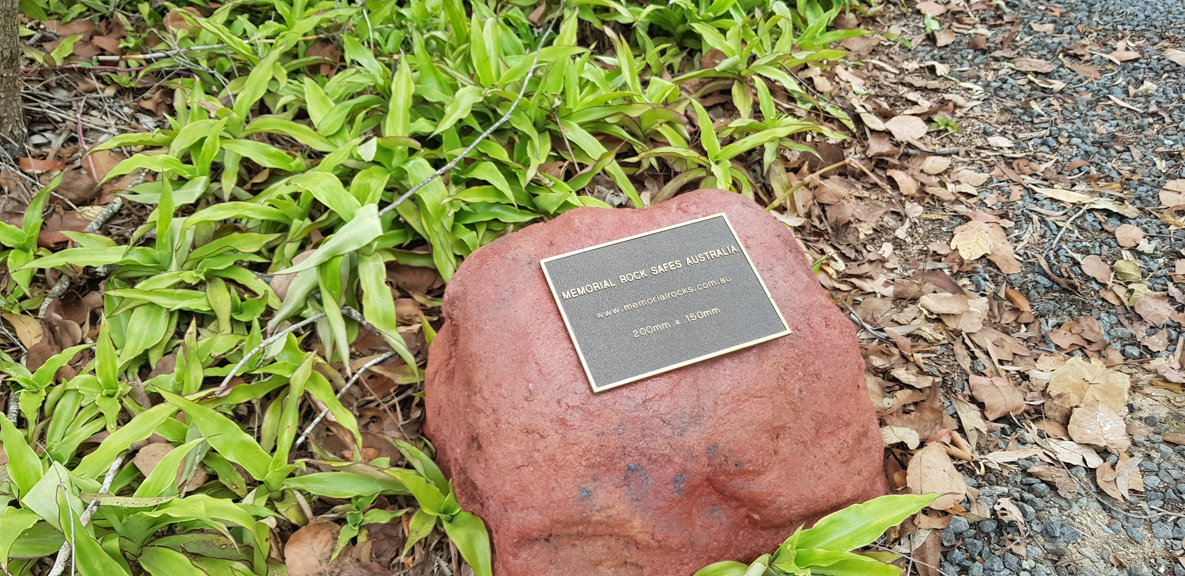 Large Double Memorial Rock Urn 1168  Red