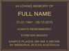 Quality Bronze Plaque Size 380mm x 280mm